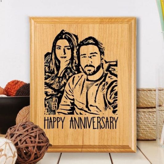 Couple Picture Engraved Custom Notebook