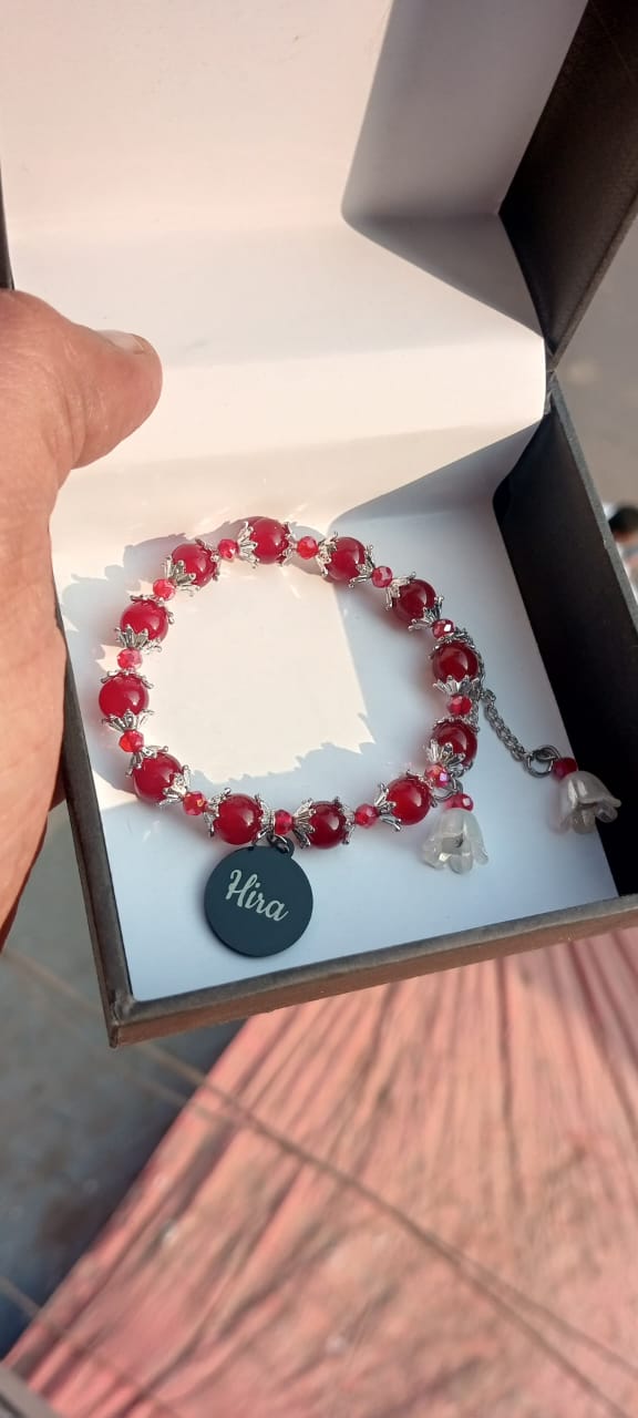 Customize Name Marble Beads Bracelets, Custom Name Bracelets, Custom Bracelets