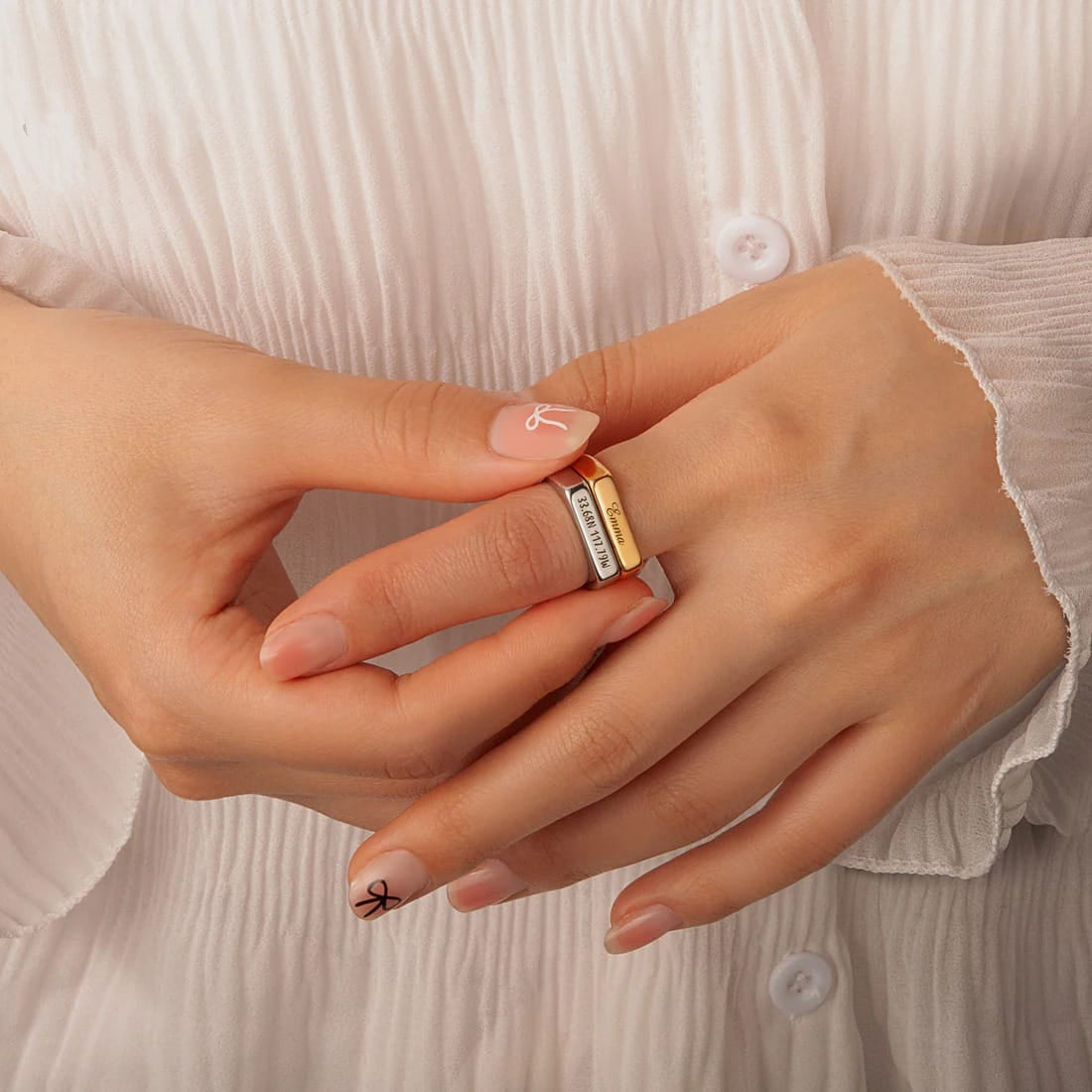 Customize Women Aura Ring , Custom Name Rings, Custom Rings