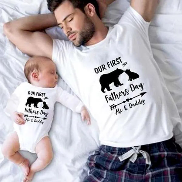 Custom T Shirts, Custom Baby Suit, Customize Dad and Baby T Shirts