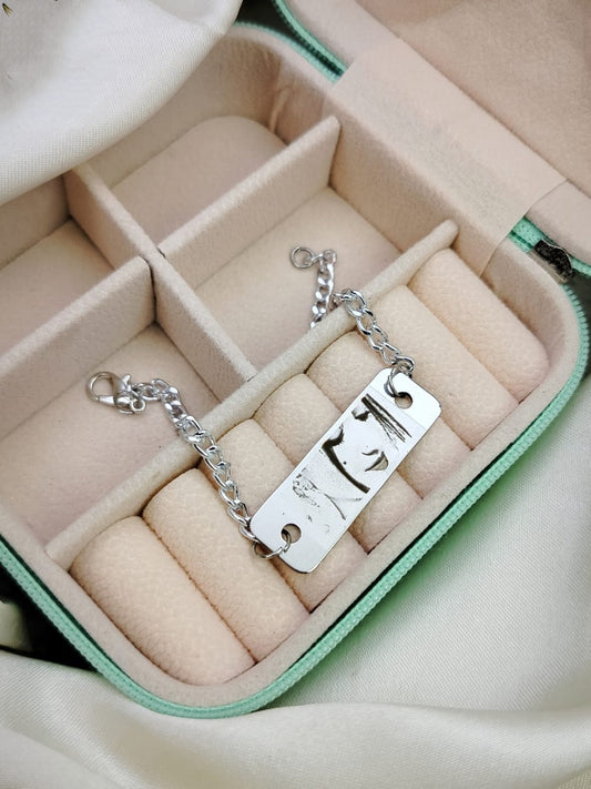 Eye picture Bracelets, Custom Name Bracelets, Custom Bracelets, Name Engraved Bracelets