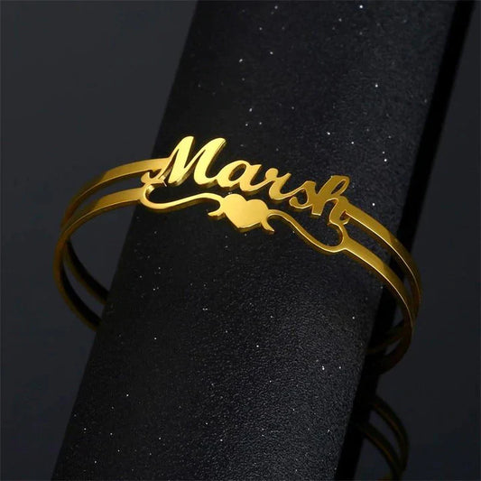 Heart Love Bracelets, Custom Name Bracelets, Custom Bracelets