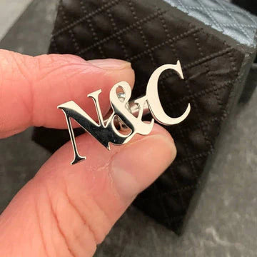 Two Alphabet Cufflinks, Studs, Cufflinks