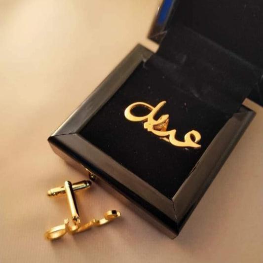 Urdu Name Cufflinks, Studs, Cufflinks