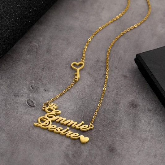 Zircon Crown Name Necklace
