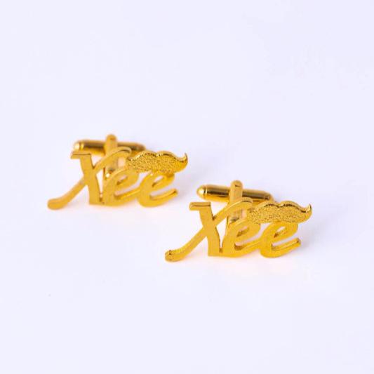 mustache name cufflinks, studs, cufflinks