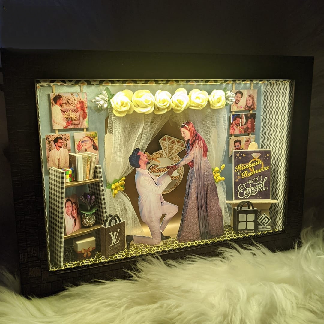 custom LED light photo frames, photo frame design, LED photo frames Pakistan