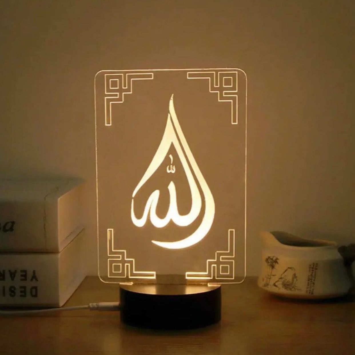 Islamic lamps, Ramadan lamps, calligraphy lamp, 3D lamp