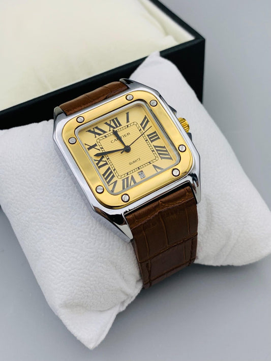 Cartier watches, Cartier square gold dial watch, Cartier watches for men, Cartier watches for women