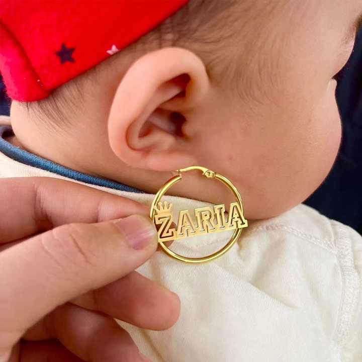 Baby Name Earrings, Name Earrings for Girls, Baby earrings