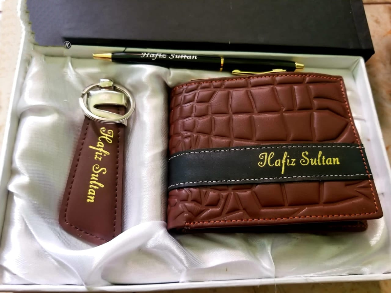 custom wallets, custom pens, custom keychains