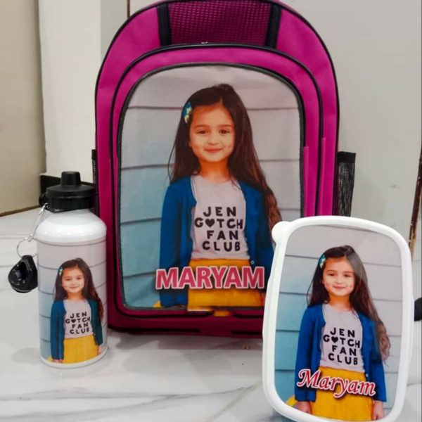 Custom Bags, Kids Photo Bags, School Bags, Custom School Bags, Custom Bottles, Custom Lunch Box