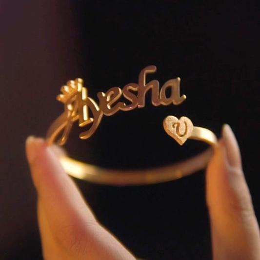 Custom Name Bangles, Name Bangles, Hand Bangles, Metal Bangles