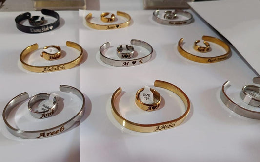 Customize Bangles, Name Bangles, Hand Bangles, Metal Bangles