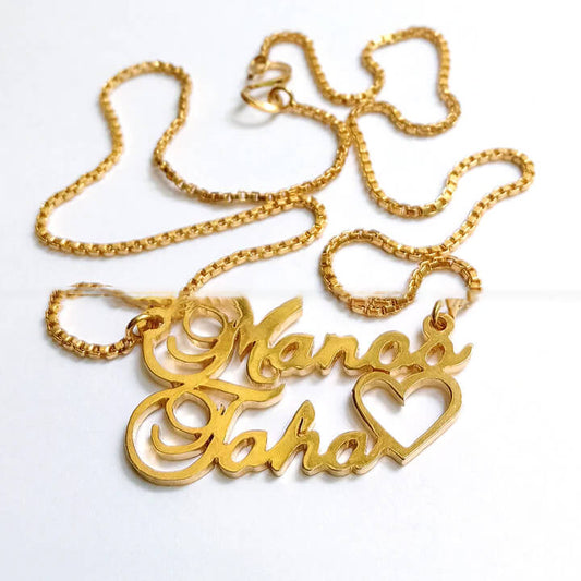 Double Name Necklace Design 