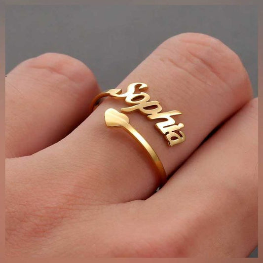 Heart Name Rings, Custom Name Rings, Custom Rings