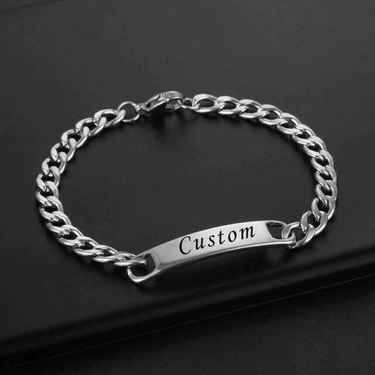 Name Engraved Men Bracelets, Custom Name Bracelets, Custom Bracelets