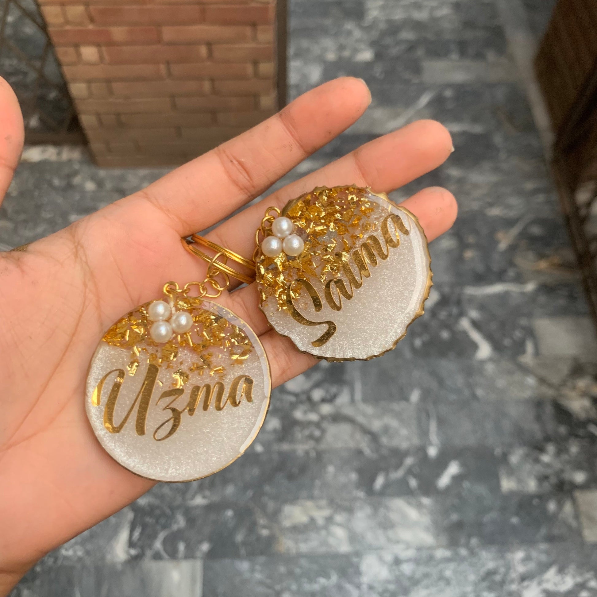 Name Resin Earrings, Name Earrings for Girls