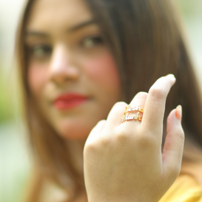 Two Name Rings, Custom Name Rings, Custom Rings